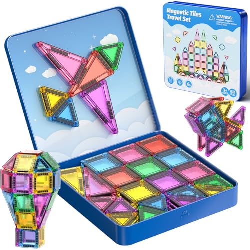 Magnetische Bausteine Reisespielzeug, 60-teiliges Magnetische Tiles Reiseset mit Eisenbox, Kreativität MINI Magnetic Fliesen Sensorisches Spielzeug Geburtstag Geschenk für Kinder 3 4 5 6 Jahren Magnetische Bausteine Reisespielzeug, 60-teiliges Magnetische Tiles Reiseset mit Eisenbox, Kreativität MINI Magnetic Fliesen Sensorisches Spielzeug Geburtstag Geschenk für Kinder 3 4 5 6 Jahren von burgmate