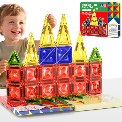 Magnetische Bausteine Kinder Reise Spielzeug ab 3+, Mini Magnetbausteine mit Tragbar Magnetbox, 3D Diamant Magnetic Tiles Magnet Fliesen Konstruktionsspielzeug Geschenk für Jungen Mädchen, 26-Teile Magnetische Bausteine Kinder Reise Spielzeug ab 3+, Mini Magnetbausteine mit Tragbar Magnetbox, 3D Diamant Magnetic Tiles Magnet Fliesen Konstruktionsspielzeug Geschenk für Jungen Mädchen, 26-Teile von burgmate