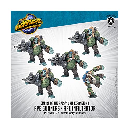 Ape Gunners & Ape Infiltrator – Monsterpocalypse Empire of the Apes Units (metal) von burst Spiele GmbH