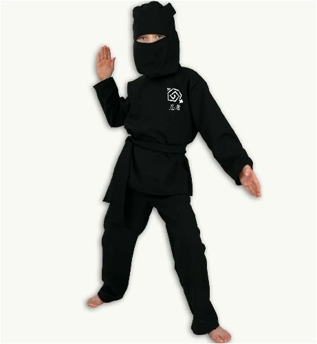 Ninja 2tlg mit Haube u Gürtel Kinder Kostüm Gr 152 von buy'n'get