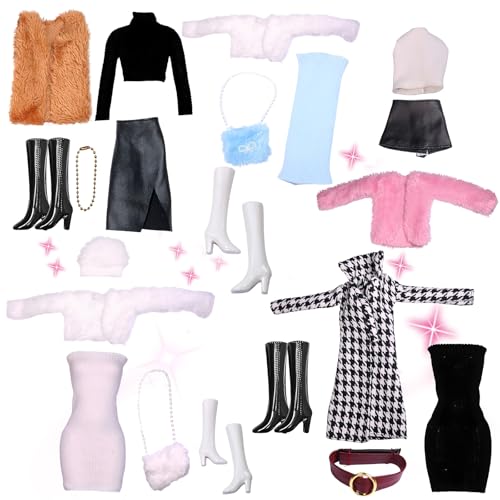 22 Stück Kleidung und Zubehör für 11 Zoll Mädchen Puppen,5 Kleider 5 Röcke 4 Paar Schuhe 2 Hüte 2 Rucksäcke 1 Mantel 1 Weste 1 Gürtel 1 Halskette(Die Puppe selbst ist Nicht im Lieferumfang enthalten) 22 Stück Kleidung und Zubehör für 11 Zoll Mädchen Puppen,5 Kleider 5 Röcke 4 Paar Schuhe 2 Hüte 2 Rucksäcke 1 Mantel 1 Weste 1 Gürtel 1 Halskette(Die Puppe selbst ist Nicht im Lieferumfang enthalten) von cailiya