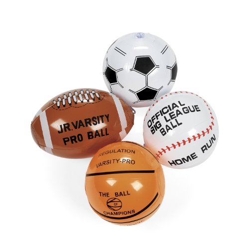 cama24com Aufblasbarer Mini Football Basketball Baseball Fußball 4 Stück Palandi® von cama24com