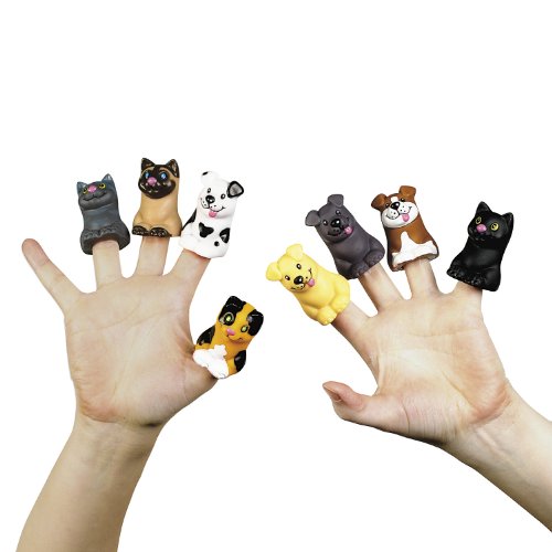 cama24com Fingerpuppen Hund und Katze 8 Stück Palandi® von cama24com