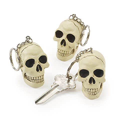 cama24com Halloween Piraten Totenkopf Schlüsselanhänger aus Resin 1 Stück Mitgebsel Gastgeschenke Palandi® von cama24com