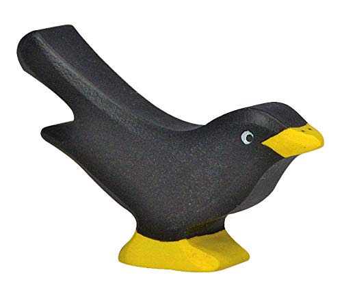 cama24com Holztiger Amsel Vogel Holzfigur Tierfiguren mit Palandi® Sticker von cama24com