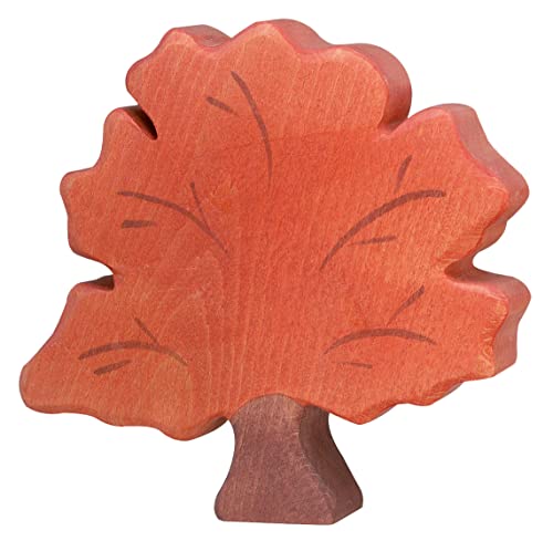 cama24com Holztiger Herbstbaum Holzbaum Holzspielzeug mit Palandi® Sticker von cama24com