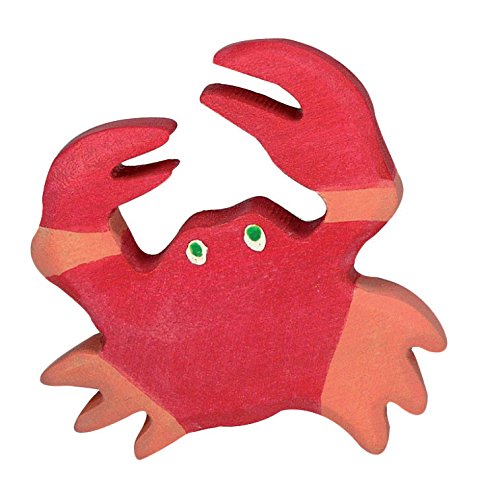 cama24com Krebs Holzfigur von Holztiger Holzspielzeug Krabbe Meerestiere Unterwasserwelt mit Palandi® Sticker von cama24com