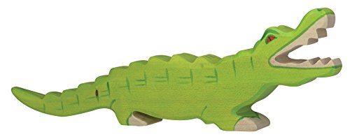 cama24com Krokodil Safari Holzfigur Holzspielzeug von Holztiger mit Palandi® Sticker von cama24com