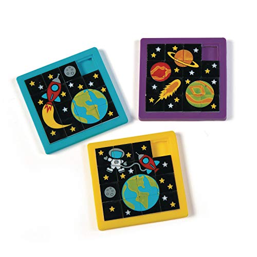 Weltraum Space Puzzle Schiebepuzzle 12 Stück Mitgebsel Gastgeschenke mit Palandi® Sticker von cama24com