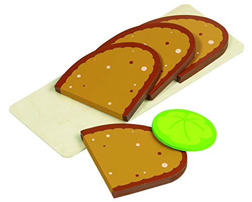 goki Kaufmannsladen 4 Brotscheiben und Salatblatt für Holzküche Marktstand mit Palandi Sticker von cama24com