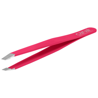 canal® Haarpinzette schräg, fuxia rostfrei 9 cm von canal®