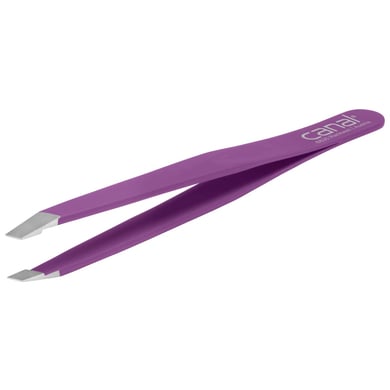 canal® Haarpinzette schräg, violett, rostfrei 9 cm von canal®