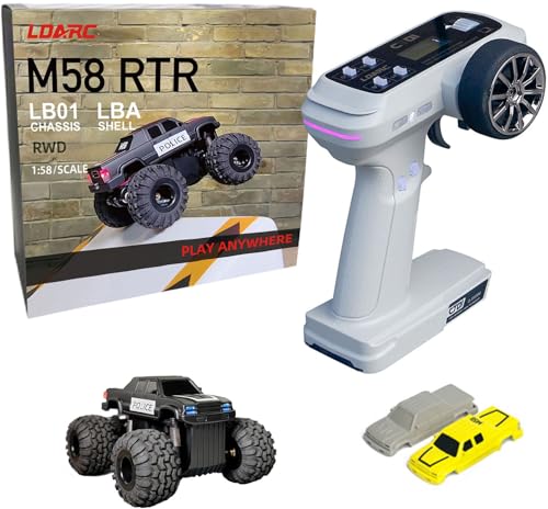 LDARC 1:58 Skala Mini RC Auto RTR 2.4GHz Desktop Monster Truck Hobby Grade Fernbedienung Fahrzeug Modell Kommt mit 2 austauschbare Körper Shell LDARC 1:58 Skala Mini RC Auto RTR 2.4GHz Desktop Monster Truck Hobby Grade Fernbedienung Fahrzeug Modell Kommt mit 2 austauschbare Körper Shell von captainrc
