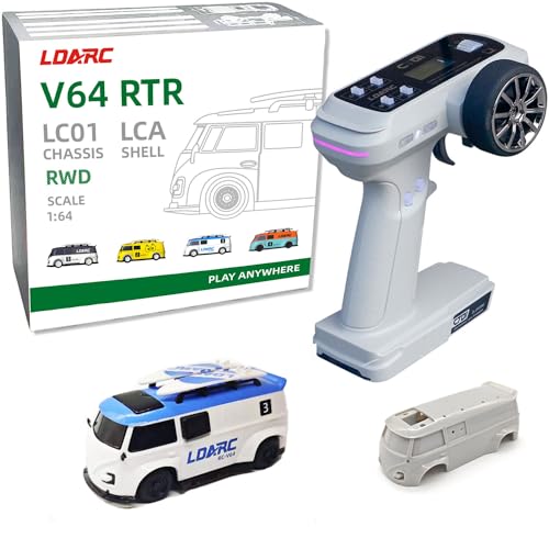captainrc LDARC Mini Ferngesteuertes Auto RTR im Maßstab 1:64 Ideal für Rennsport-Enthusiasten, maßstabsgetreues RC Auto 2.4GHZ mit RGB-Beleuchtung, mit austauschbarer DIY-Karosserie(Blau) captainrc LDARC Mini Ferngesteuertes Auto RTR im Maßstab 1:64 Ideal für Rennsport-Enthusiasten, maßstabsgetreues RC Auto 2.4GHZ mit RGB-Beleuchtung, mit austauschbarer DIY-Karosserie(Blau) von captainrc