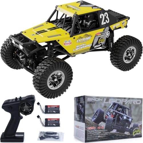 captainrc UdiRC UCX2405PRO 1:24 2.4G Allradantrieb RC Kletterauto drahtlose Fernbedienung Off-Road Fahrzeug RTR Modell Auto Spielzeug（Gelb Bürstenlose Ausführung） von captainrc