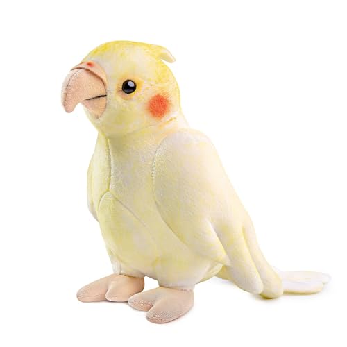 capybaraflying Cockatiel Plüschtier, Simulation eines Parrot, 18cm/7in weiches Stofftier, lustiges Lernspielzeug für Kinder (Gelb) von capybaraflying