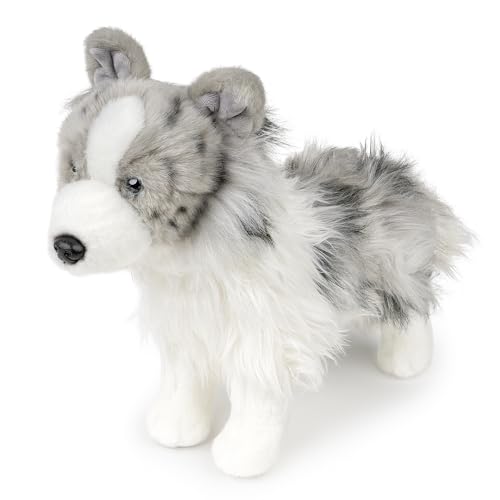 capybaraflying Niedliches simuliertes Meteoriten Border Collie-Plüschtier,29cm/12in realistisches Border Collie-Kuscheltier,kuschelige Schlafzimmerdekoration für Teenager – Grau capybaraflying Niedliches simuliertes Meteoriten Border Collie-Plüschtier,29cm/12in realistisches Border Collie-Kuscheltier,kuschelige Schlafzimmerdekoration für Teenager – Grau von capybaraflying
