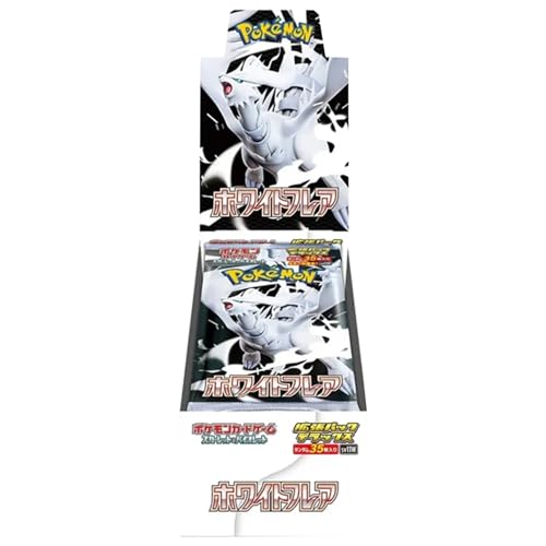 Pokémon – White Flare Deluxe Display (SV11W) | Japanische Edition | 4 Booster à 35 Karten | 1 garantierte Art Rare (AR) pro Pack | Reshiram Set | TCG-Set aus Japan + cardcosmos Versandschutz von cardcosmos