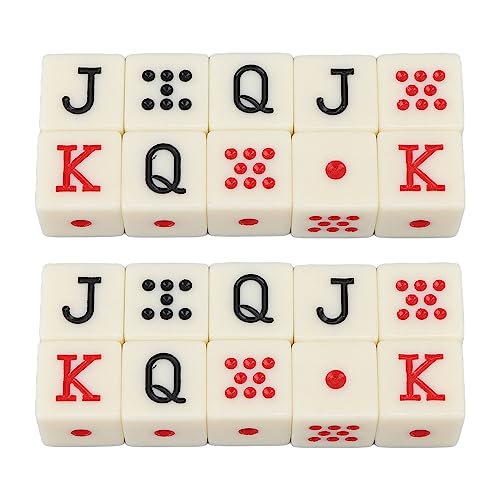 20pcs Spanische Pokerwürfel, 6 -seitig -Square JQK Dice Plastic Table Game Dice Set Poker Chips Party liefert Craps Dice Squared Ecken, Gelb 20pcs Spanische Pokerwürfel, 6 -seitig -Square JQK Dice Plastic Table Game Dice Set Poker Chips Party liefert Craps Dice Squared Ecken, Gelb von cardyven