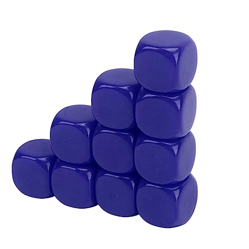 30 pcs 16mm Blanks Würfelset, plastische abgerundete 6 -seitige Würfelwürfel, abgerundete D6 -Würfelwürfel für Game Party Fun DIY Aufkleber Mathematikunterricht (Blau) von cardyven
