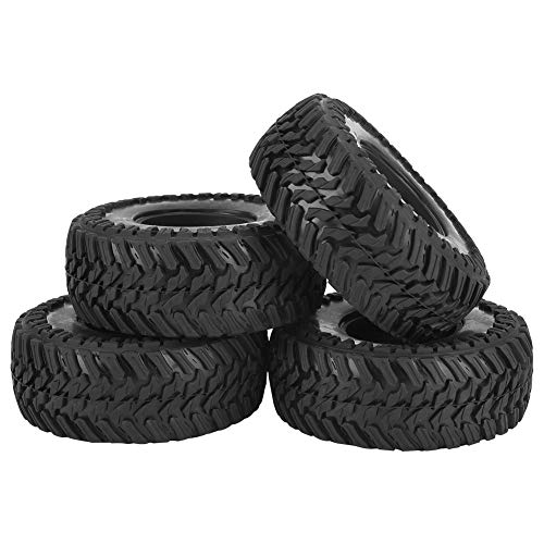 4 PCs RC Crawler Car Tire, 120/108 mm RC -Autos -Gummi -Reifen -Rad -Reifen -Crawler -Hub mit Schwamm für 1:10 Axial SCX10 90046 D90 (108 mm) von cardyven