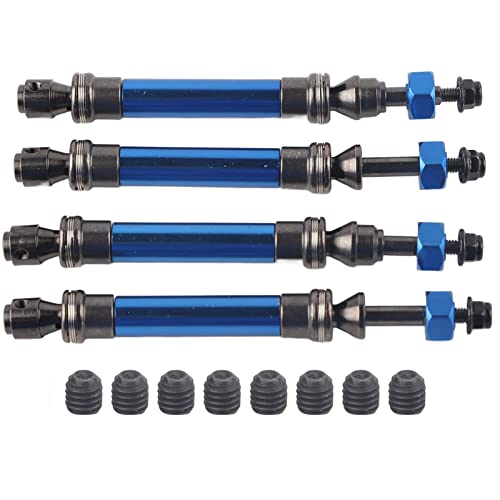 4pcs RC -Antriebswelle, CVD vordere hintere Antriebswelle Metallgetriebe Achse RC Car Metall Achse Crawler Antriebswelle für Traxxas Slash 4x4 1/10 RC -Auto (Dark Blue) von cardyven