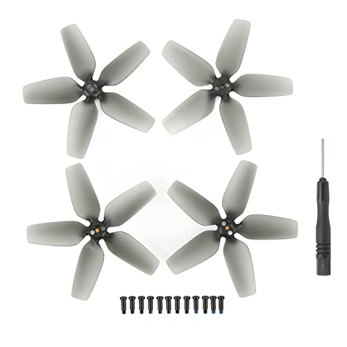 4pcs avata Propeller, Plastikdroonen -Propeller leichte Gewicht niedriger Rausch Ersatz -Ersatzblätter Requisiten mit Schrauben- und Schraubenfahrer für Avata -Drohne (Grau) von cardyven