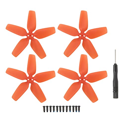 4pcs avata Propeller, Plastikdroonen -Propeller leichte Gewicht niedriger Rausch Ersatz -Ersatzblätter Requisiten mit Schrauben- und Schraubenfahrer für Avata -Drohne (Orange) von cardyven