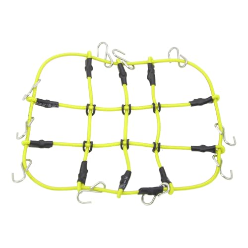 Elastiziertes Bungee -Gepäck mit Haken halten Down, Simulation dekoratives RC -Crawler -Autogepäcknetz für Traxxas 1/18 RC Accessoires (Gelb) von cardyven