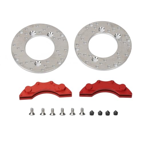 RC -Radbremsscheibe, Aluminiumscheibenbremsbremssättel 1,4 -Zoll -Hochsimulation RC Bremsscheibenscheiben -Rand Reifen Breme für Traxxas 1/10 RC -Autos von cardyven