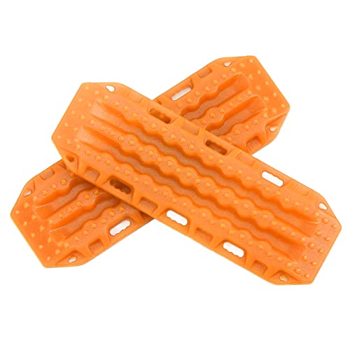RC Sand Ladder, 2pcs Plastic Recovery Ramps Board Recovery Traction Tracks Tire Ladder for Axial SCX24 1/24 RC Crawlers Upgrade Parts (Orange) von cardyven
