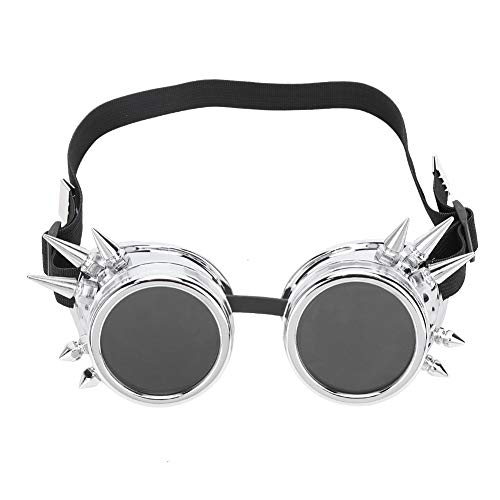 Retro Steampunk -Schutzbrille, Vintage -Sonnenbrille, ABS Motorradbrillen Kostüm Retro Pilotstil Sonnenbrille mit einstellbarer Schnalle für Dekoration, Party, Outdoor -Radfahren (Red copper) von cardyven