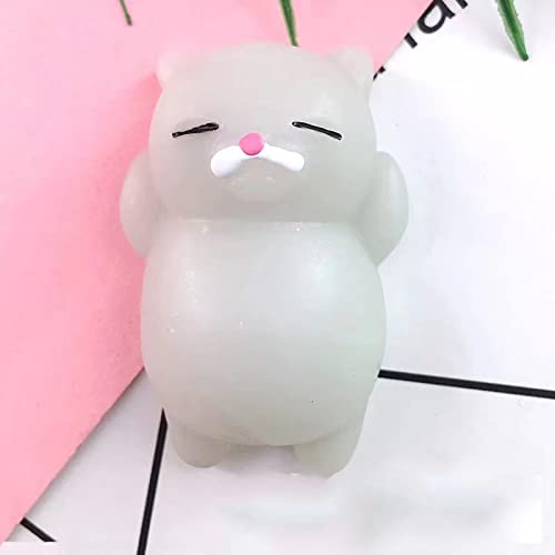 Squi Shies Fidget Squeeze -Spielzeug, niedliche tierische Teig -Squi Shies Squeeze Spielzeug, PVC -Stressabbau Tiere sensorisches Spielzeug für eine Dekoration in Raum, Büro, (Graue Katze) von cardyven