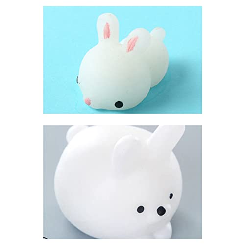 Squi Shies Fidget Squeeze -Spielzeug, niedliche tierische Teig -Squi Shies Squeeze Spielzeug, PVC -Stressabbau Tiere sensorisches Spielzeug für eine Dekoration in Raum, Büro, (Kaninchen) von cardyven