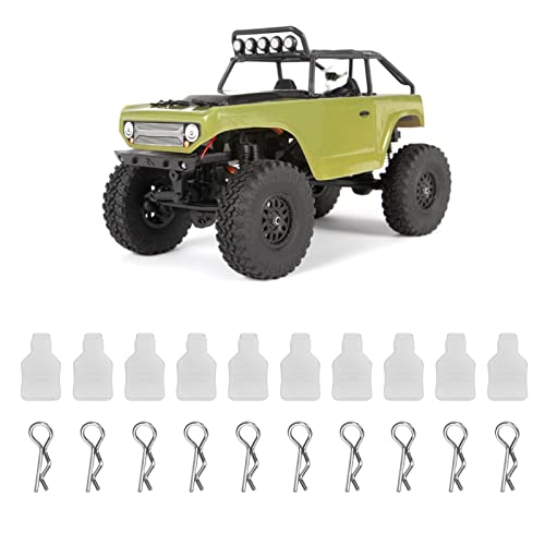 cardyven 10pcs RC -Körperklammern, Anti -Drop -Design Silikon -Eisenclips kompatibel mit Axial SCX24, AXI90081, AXI00001, AXI00002 für 1/18 1/24 RC -Autos (Weiß) von cardyven