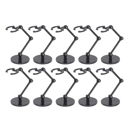 cardyven 12 Stücke Doll Ständer, Puppen und Aktion Figure Stand Model Support Display Stand Mini Doll Support Frame für 6 Zoll kompatibel (Schwarz) von cardyven
