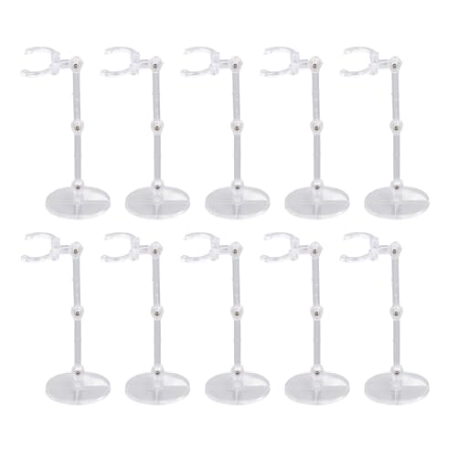 cardyven 12 Stücke Doll Ständer, Puppen und Aktion Figure Stand Model Support Display Stand Mini Doll Support Frame für 6 Zoll kompatibel (Transparent) von cardyven