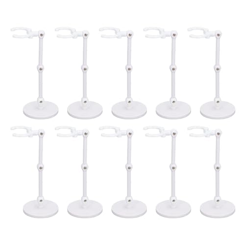 cardyven 12 Stücke Doll Ständer, Puppen und Aktion Figure Stand Model Support Display Stand Mini Doll Support Frame für 6 Zoll kompatibel (Weiß) von cardyven