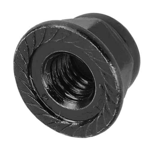 cardyven 12PCS Nonslip Tire 4mm Lock Nut,Metal Tire Lock Nut Wheel 4mm Chain Wheel Nut for Axial T raxxas T RX4 T RX6 SCX10 1/10 RC Model Car, 6mm/0.24inch Thickness (Black) von cardyven