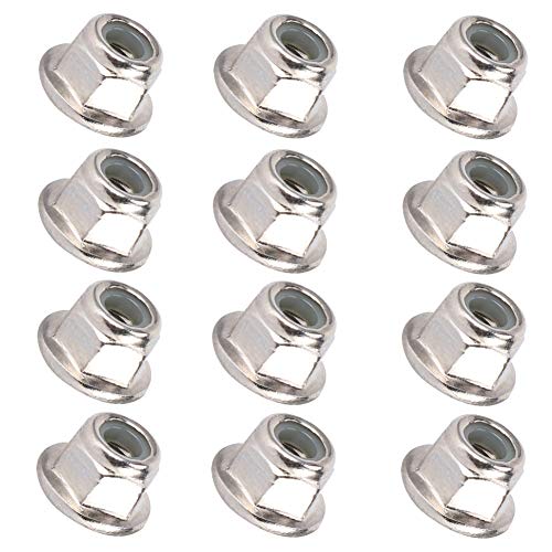 cardyven 12PCS Nonslip Tire 4mm Lock Nut,Metal Tire Lock Nut Wheel 4mm Chain Wheel Nut for Axial T raxxas T RX4 T RX6 SCX10 1/10 RC Model Car, 6mm/0.24inch Thickness (Silver) von cardyven
