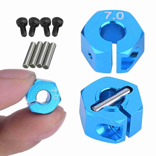 cardyven 12mm Sechskantantriebsadapter, RC -Auto -Hex -Adapter -Rad -Hub -Hub -Modell Fahrzeug -Hex -Zubehör mit Stiftenschrauben für Autos 1/10 Skala von cardyven