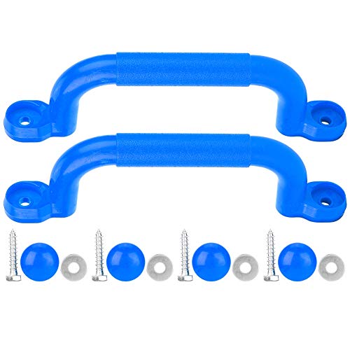 cardyven 1Pair des Spielplatzes Sicherheitsgriff, Plastikkinder Kinder Nicht -Slip -Griff -Griff -Schwungspielzeugzubehör für Jungle Fitnessstudio im Freien oder Schwung -Set -Kletterrahmen (Blue) von cardyven