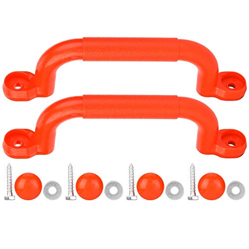 cardyven 1Pair des Spielplatzes Sicherheitsgriff, Plastikkinder Kinder Nicht -Slip -Griff -Griff -Schwungspielzeugzubehör für Jungle Fitnessstudio im Freien oder Schwung -Set -Kletterrahmen (Red) von cardyven