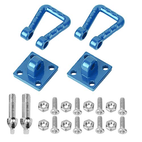 cardyven 2pcs Metallanhänger Haken Kit, RE -Scue Towing Shackle RC Anhängerkettenschlepphaken Seilschnalle Winch Häzeln RC Accessoire für 1/10 Crawler Axial SCX10 90046 D90 CC01 Auto (Blau) von cardyven