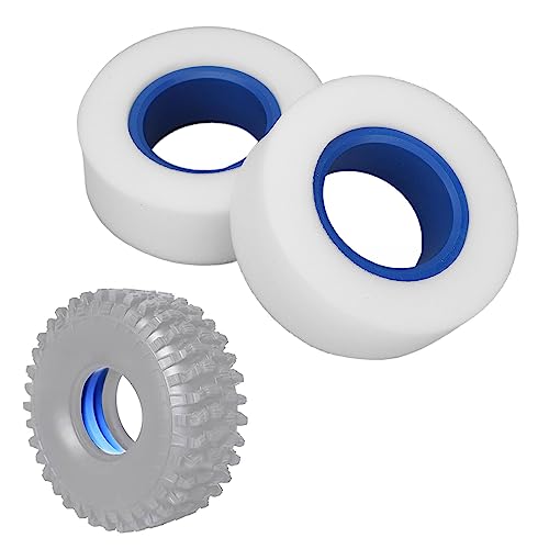 cardyven 2pcs RC -Auto -Reifenschaum, doppelte Reifen Innenschichten Weichschwamm 130 mm Außendurchmesser Reifenschaum 1/10 RC Crawler Car für 1/10 1/8 2,2 Zoll RC Crawler -Reifen (Blau) von cardyven
