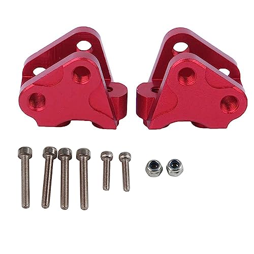 cardyven 2pcs RC-Stoßdämpfer-Link, vorne hinterherer Lower-Stoßverknüpfungsverbindungsmontage RC-Link-Mount-Fernbedienungsfahrzeug Anschlussstange Fixierbasis für Scx10-II-RC-Autoteile (Rot) von cardyven