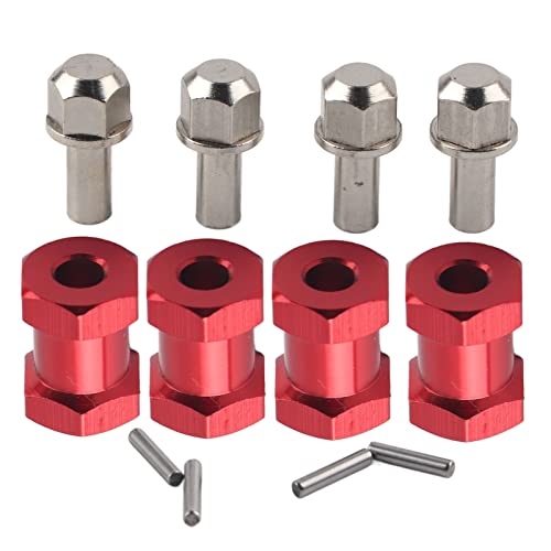 cardyven 4pcs Wheel Hex Hubs Antriebsadapter, RC Heavy Duty Metal Wheel Extenders 5mm Hex -Umrechnungskit mit Setschrauben Linkstangen für Fernbedienung Crawler (17mm) von cardyven