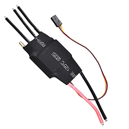 cardyven 60A mit Wasserkosten bürstenloser ESC für RC-Boote, Hochgeschwindigkeits-Elektrogeschwindigkeits-Controller mit 5 V/3A UBEC für 2-4S Lipo 6-18s NIMH programmierbares von cardyven