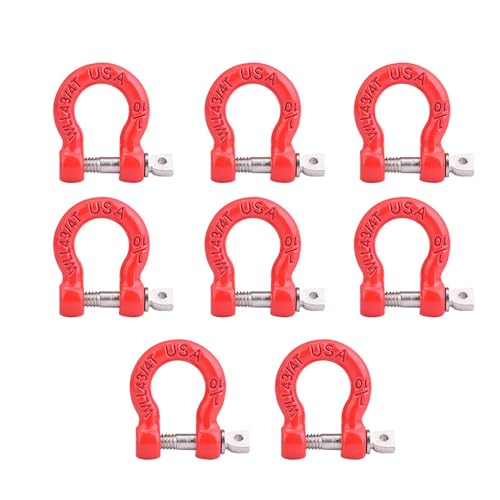 cardyven 8pcs RC -Autoanhängerschnalle, zusammenstellen Teile Metall Schlepphähne Re -Scue Lock Haken Ring Catch RC Winch Accessoires für RC Climbing Crawler Car von cardyven