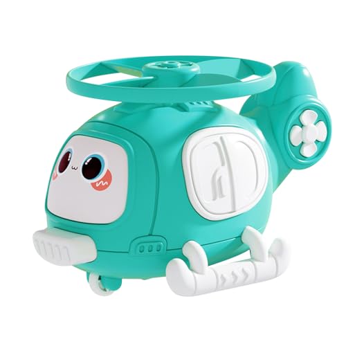 cardyven Aircraft Saucer Disc Toys, Plastic Aircraft Bamboo Dragonfly Toy for Outdoor Activity Little Teens (Cyan) von cardyven